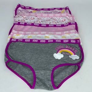 New out of package XOXO Girl~ 5 Cotton Panties Size Small 6/6x